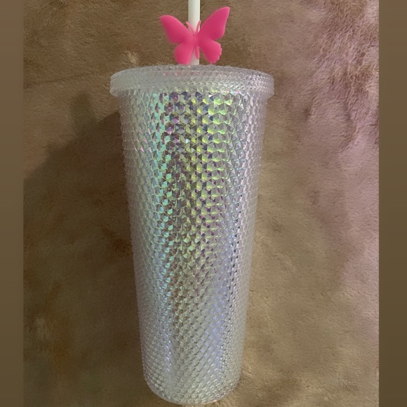 26oz Studded Holographic Tumbler/Studded Cup | Blank Acrylic. with Lid and Straw - Picture 2 of 2